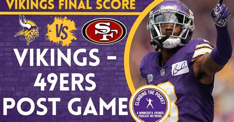 8:40 p.m. — The 49ers respond to the Vikings' score with a solid drive of their own, as they have worked their way into Minnesota territory. An 18-yard completion to Juaun Jennings helped San ...